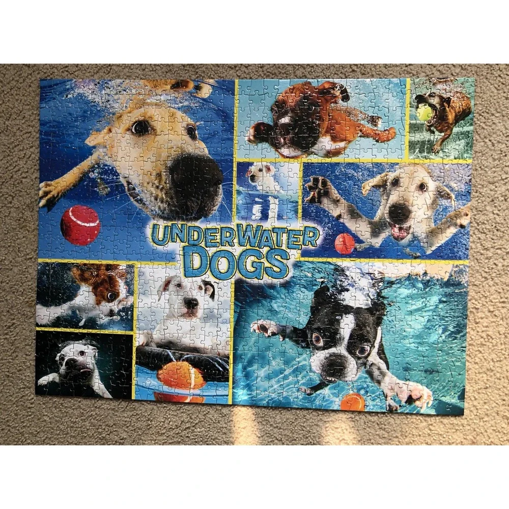 Buffalo Games - Dog Days - Underwater Dogs - 750 Piece Jigsaw Puzzle - Complete